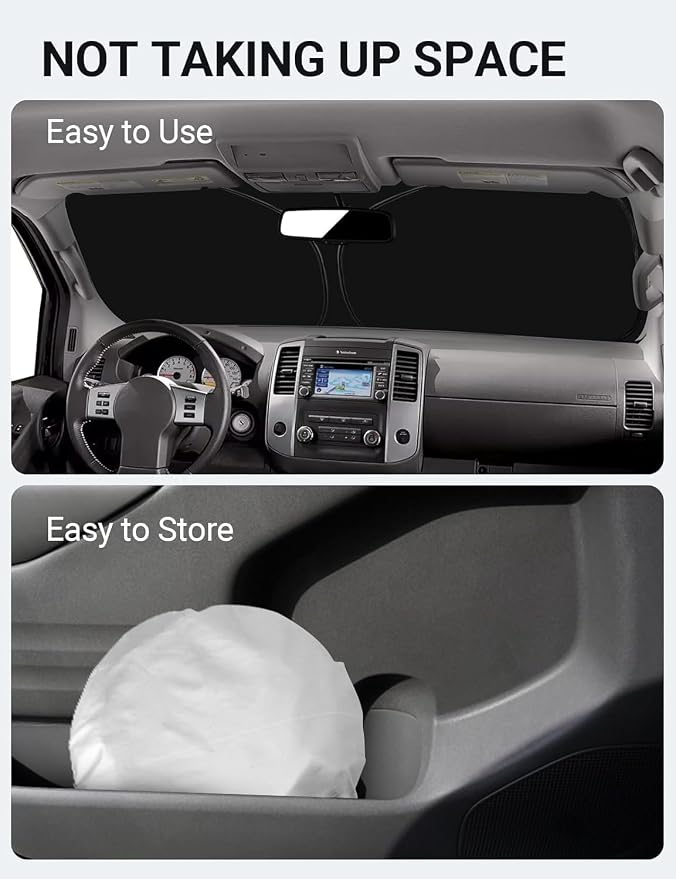 Proadsy 2026 Upgrade Front Windshield Sun Shade Foldable Sunshade Protector - Image 9