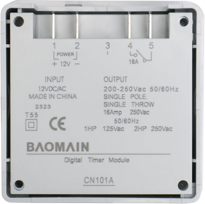 Baomain Time Switch Relay with Waterproof Cover, Digital LCD Programmable Timer - Image 7