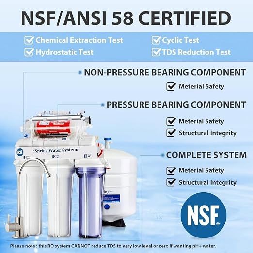 iSpring RCC7AK-UVBN, NSF Certified, 7-Stage Under Sink Reverse Osmosis Water - Image 2