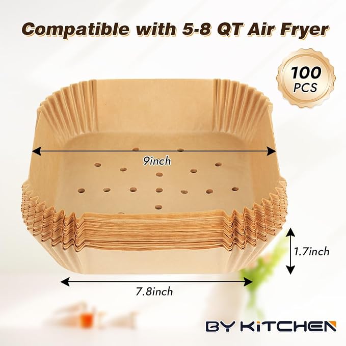 BYKITCHEN Perforated Air Fryer Liners - Image 4