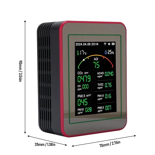 Eujgoov ZN MT29 15 in 1 WiFi Air Quality Monitor, CO2 TVOC HCHO PM2.5 PM10 - Image 9