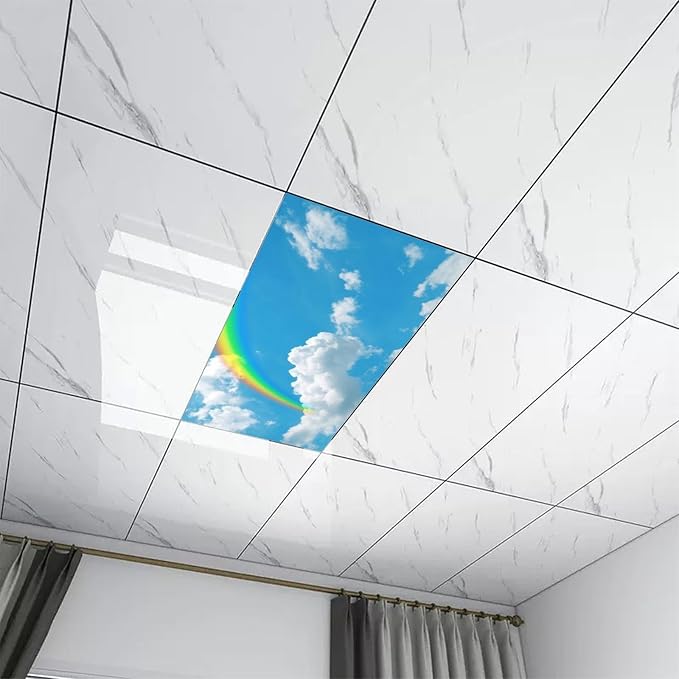 2PCS Fluorescent Light Covers for Classroom Ceiling Lights Magnetic Light Covers - Image 8
