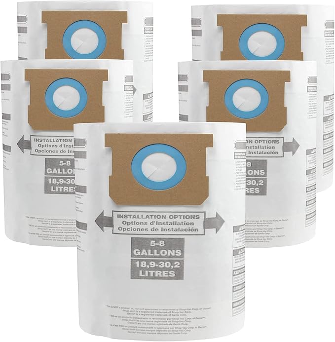 for Shop Vac Bags 5-8 Gallon, Type E 90661 9066133, Type H 90671 9067133; VF2004 by ALYYDBG