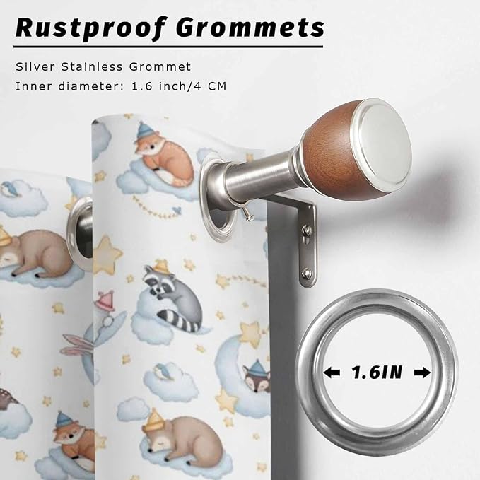 Cartoon Animals Outdoor Curtains - Image 2