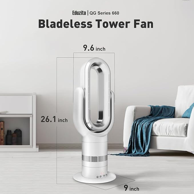 Xcity QG660 Bladeless Tower Fan, 2-in-1 Cooling & Heating Fan, Remote & Touch - Image 2