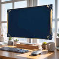 Navy Blue Retro Floral Border Indoor TV Cover, Elastic TV Screen Protector by Unknown