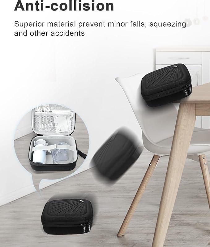 Carrying Case for Portable Handheld Inhaler Nebulizer Asthma Inhaler Black | - Image 4