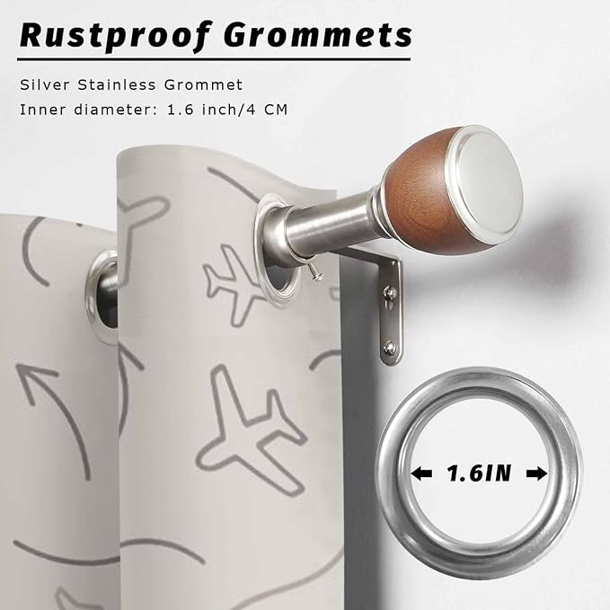 Abstract Airline Route Waterproof Outdoor Curtains - Image 6