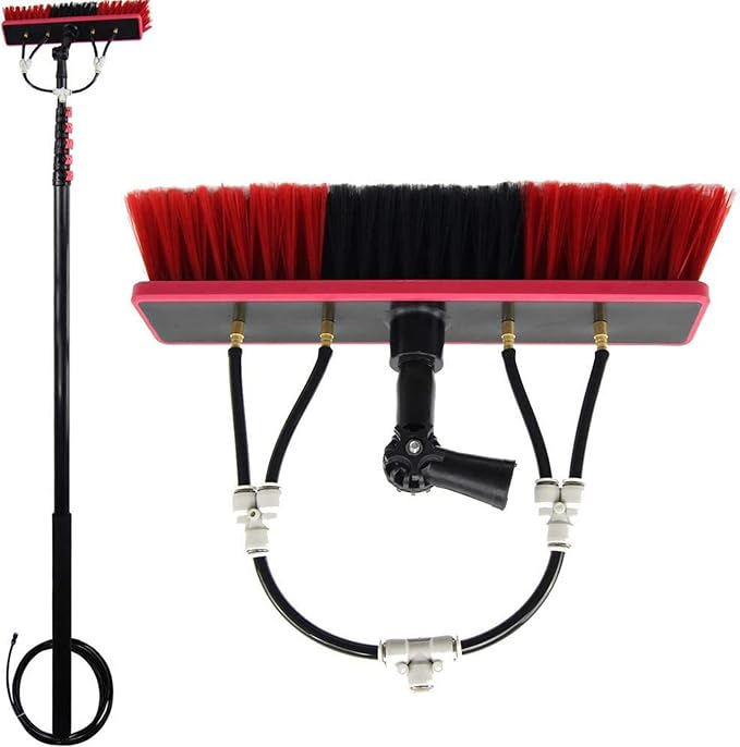 Spray Bar Kit Window Cleaning Brush, Outdoor Window Glass Solar Panel Cleaning by Unknown
