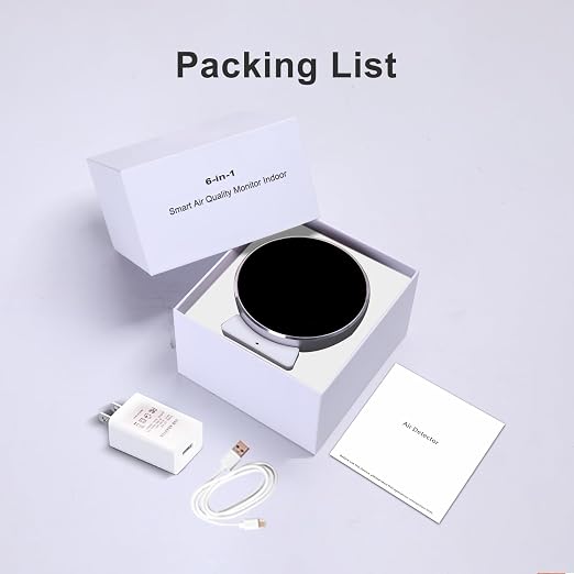 8-in-1 IAQ SensorsWireless, Air Quality Monitor Indoor, CO2 TVOC Temperature - Image 8
