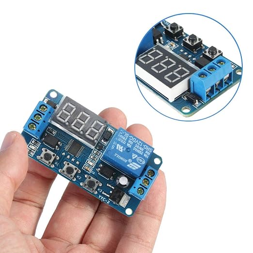 1Pcs Automation DC 12V Time Delay Relay Module LED Display Digital Delay Timer - Image 5