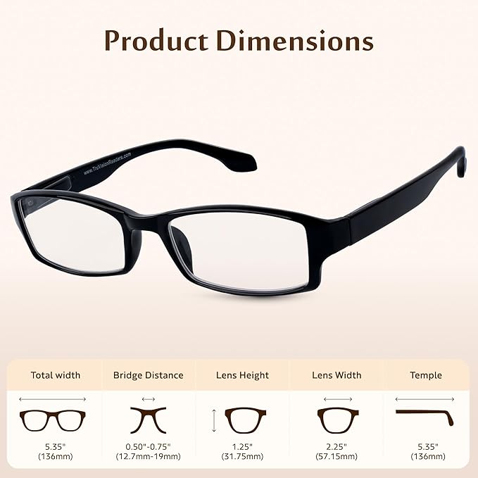 TruVision Readers Reading Glasses, Comfort Spring Hinges - Image 2