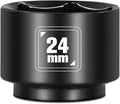 BLACKROBOT 24mm Low Profile Oil Filter Socket, 3/8" Drive 6-Point Oil Filter by BLACKROBOT