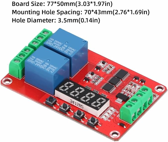 Relay Module 2-Channel 5V/12V/24V - Image 4