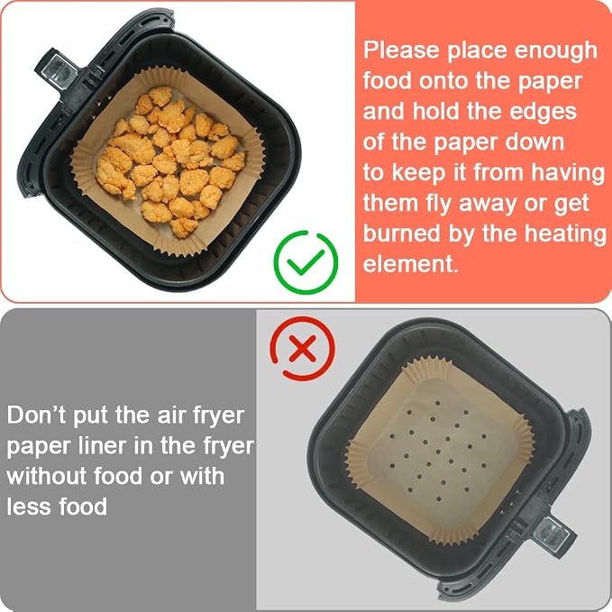 BYKITCHEN Square Air Fryer Liners - Image 7