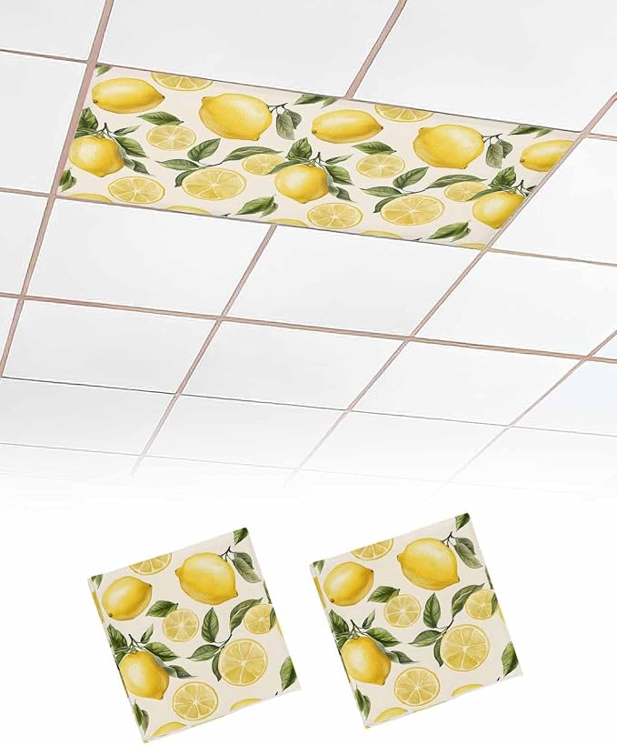 2 Pack Country Watercolor Fluorescent Light Covers by Unknown