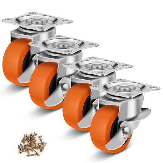 Caster Wheels, 1.5 Inch Casters Set of 4, Heavy Duty Caster by BOSGEOT