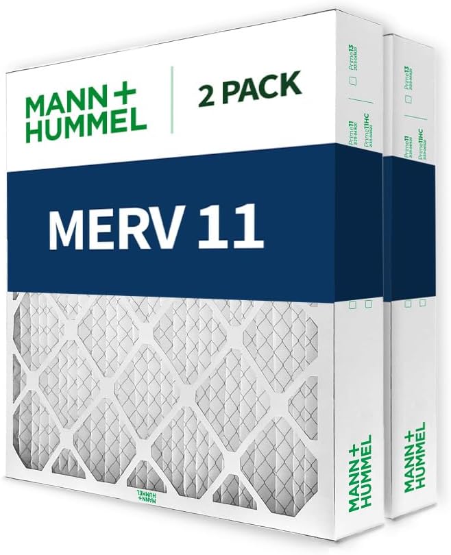 Mann+Hummel 20x25x4 MERV 11 Pleated HVAC AC Furnace Air Filters. Quantity 2. - Image 4