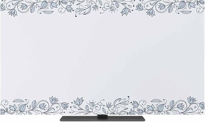 Ethnic Minimalist Garden Botanical Art Indoor TV Cover, Elastic TV Screen by Unknown