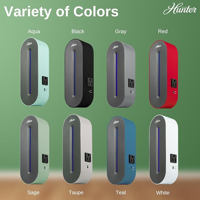 Hunter Plug-in UV Air Sanitizer, Matches A Variety of Room Decors and Styles - Image 8