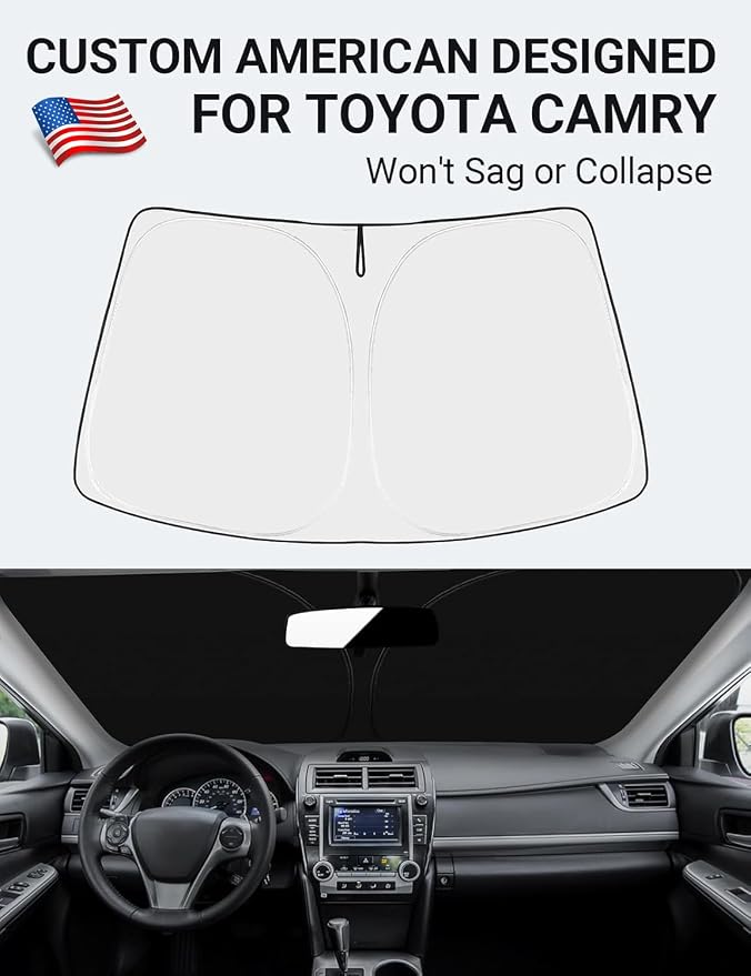 Proadsy 2026 Upgrade Front Windshield Sun Shade Foldable Sunshade Protector - Image 2