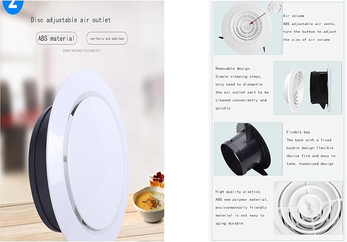 Round Fresh Air System Accessories, 200mm ABS Material, High-efficiency - Image 7