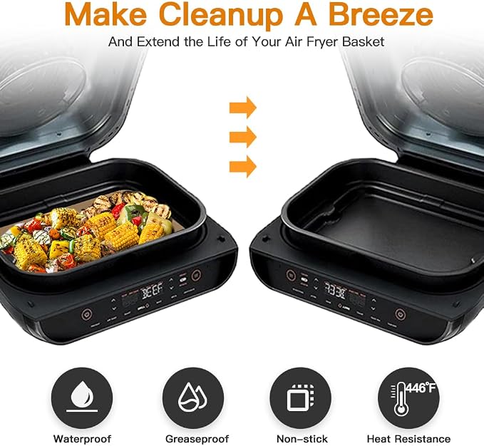Air Fryer Liners Disposable for Ninja: 150pcs Air Fryer Parchment Paper Liners - Image 4