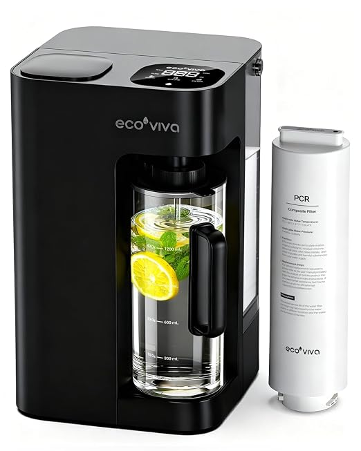Ecoviva Mate 3 Countertop Reverse Osmosis Water Filter, 8-Stage RO Water by Ecoviva