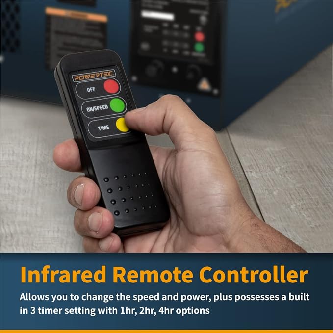 POWERTEC AF1045 3-Speed Remote Controlled Air Filtration System, Hanging Air - Image 6