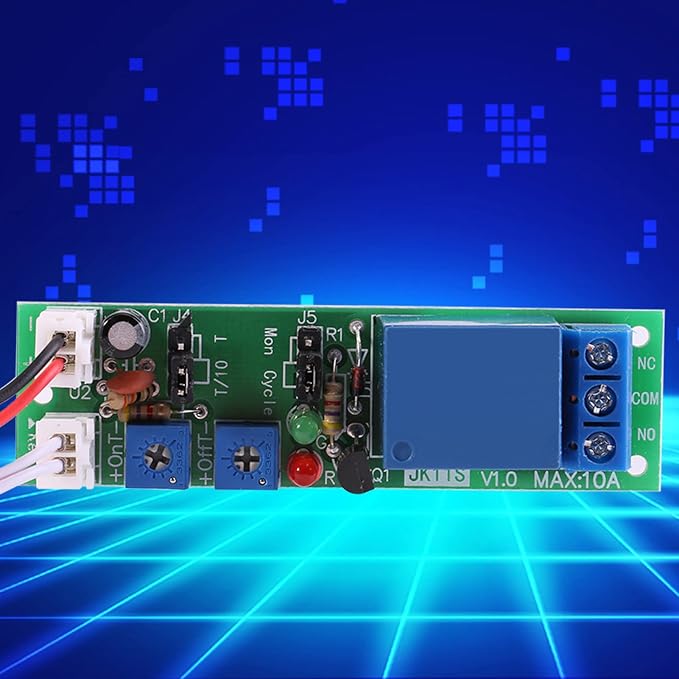 DC 5V 12V 24V Relay Module, Adjustable Cycle Timer, Delay On/Off Relay Module - Image 9