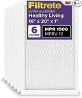 Filtrete 16x20x1 AC Furnace Air Filter, MERV 12, MPR 1500, CERTIFIED asthma & by Filtrete