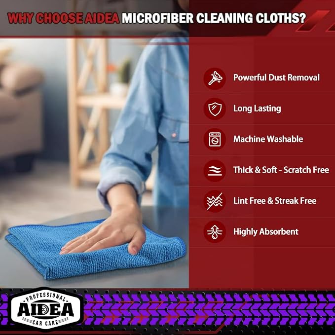 AIDEA Microfiber Cleaning Cloth, Microfiber Towels - Image 3