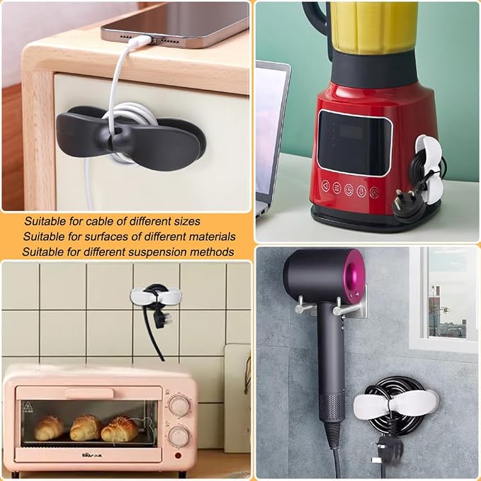 SisBroo Cord Organizer for Appliances, Cord Holder Cord Wrapper for Appliances - Image 7