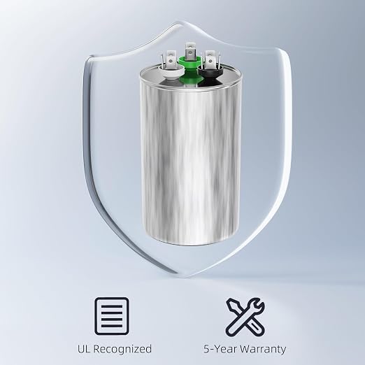 FOCSPROD 45+5 uF 45/5 MFD ±6% 370V/440V CBB65B AC Capacitor, Dual Run Round - Image 3