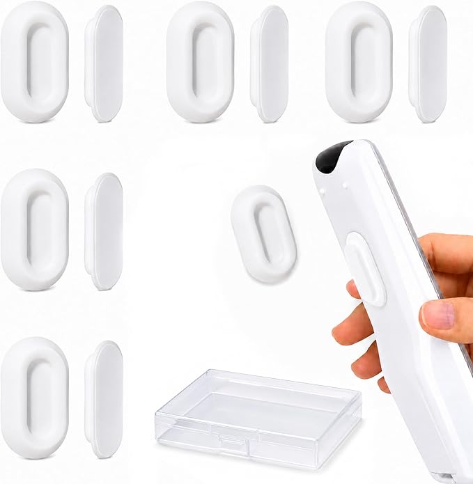 Magnetic Remote Control Holder Wall Mount, 5 Pack-White | Drill-Free by Duesu
