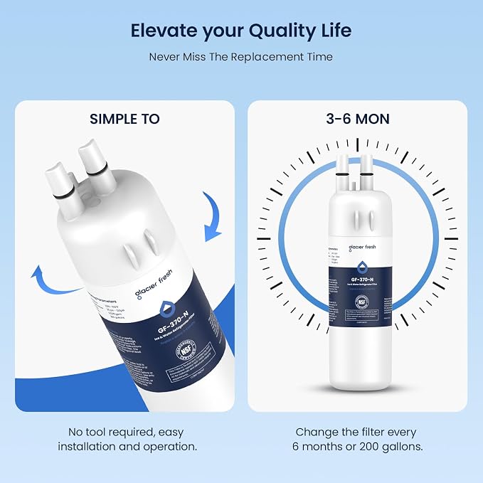GLACIER FRESH EDR1RXD1 Refrigerator Water Filter Compatible - Image 7