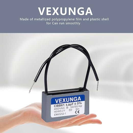 VEXUNGA CBB61 Fan Capacitor 5uF 450 Volt Ceiling Fan Capacitors Replacement - Image 4