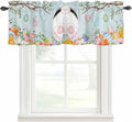Easter Bunny Curtain Valances for Windows, Kitchen Valance Window Treatment by Unknown