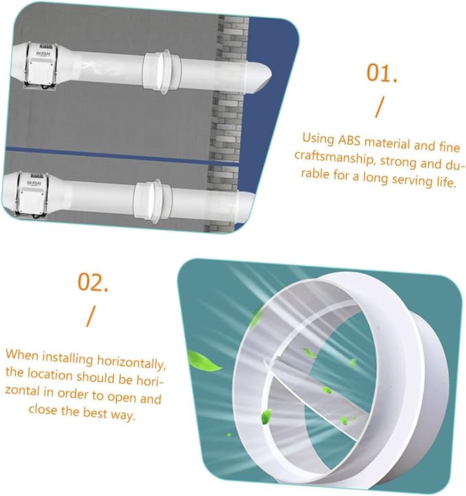 Uonlytech 4pcs Vent Blockers Air Duct Connector Flange Air Conditioner Exhaust - Image 3