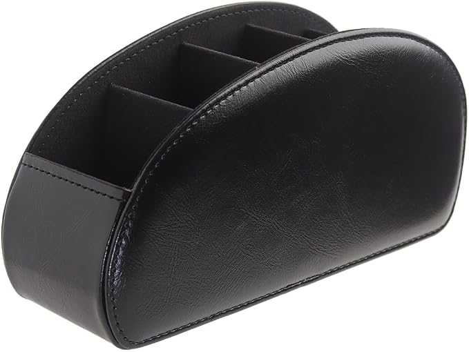 Remote Control Holder, PU Leather Remote Caddy Desktop Organizer - Image 2