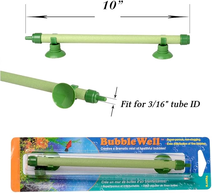 Quickun Aquarium Air Stone Bubble Wall Tube Oxygen Diffuser Bar Decor Accessory - Image 2
