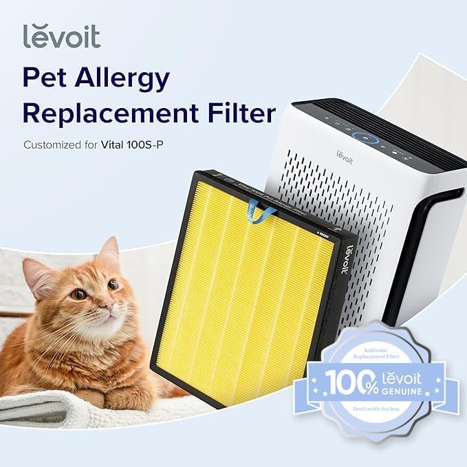 Levoit Vital 100S-P Air Purifier Pet Allergy Replacement Filter, 1 Pack | - Image 2