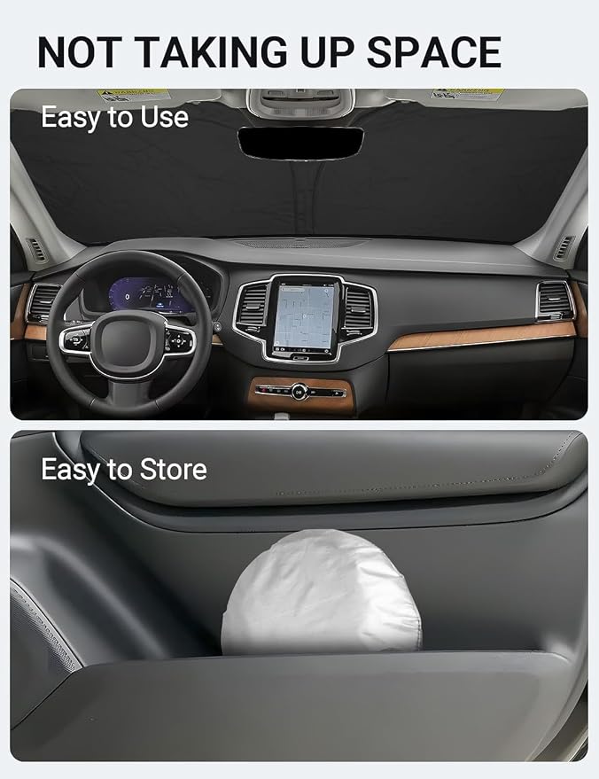 Proadsy Windshield Sun Shade for Volvo XC90 2016-2025 2026 4-Layer Foldable - Image 8