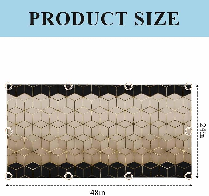 2x4 ft Fluorescent Light Cover for Ceiling Modern Brown Black Geometric Texture - Image 3