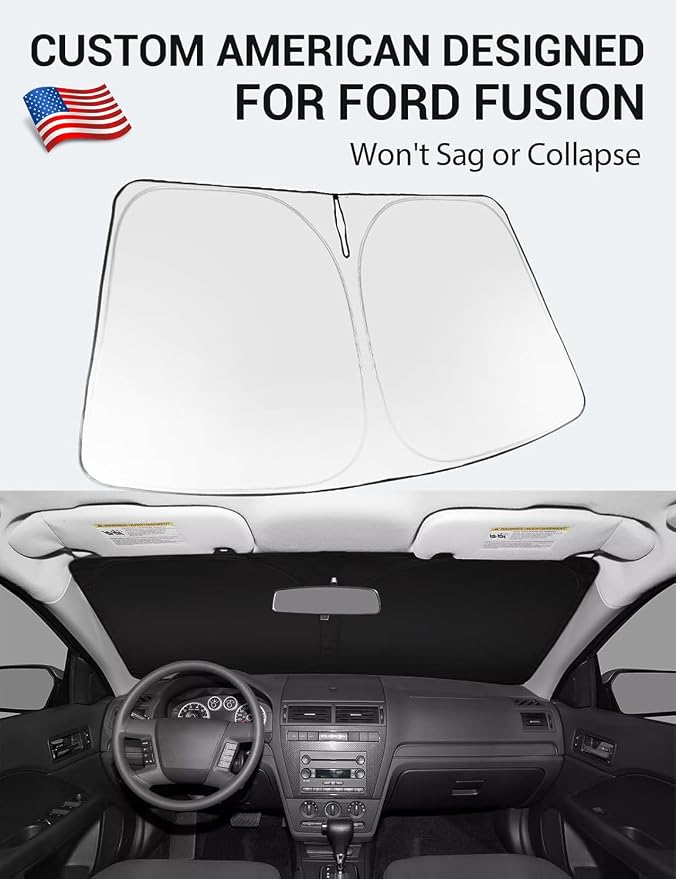 Proadsy 2026 Upgrade Windshield Sun Shade Custom Fit 2006-2012 Ford Fusion - Image 2