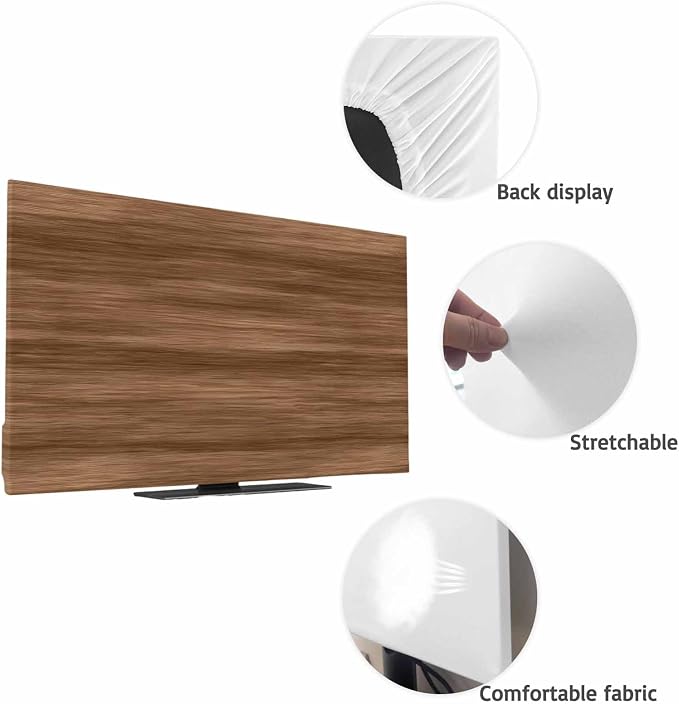 Farmhouse Wood Grain Retro Indoor TV Cover, Elastic TV Screen Protector Farm - Image 7