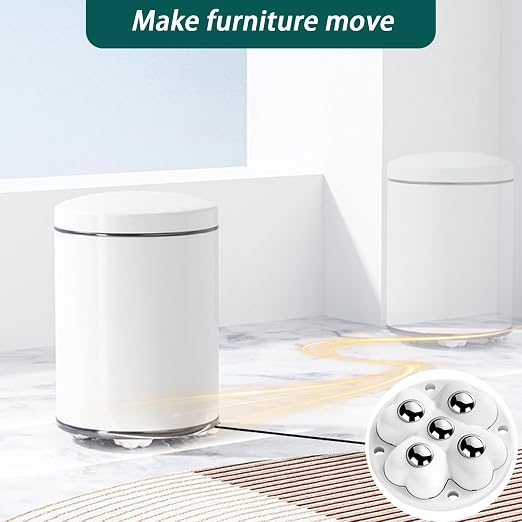 Self Adhesive Caster Wheels, 360° Swivel Stainless Steel Rollers, Low Profile - Image 3