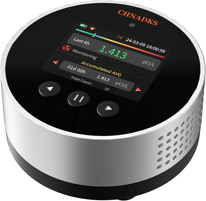Radon Detector | 20-Year Radon Sensor | Long-Life Home Air Quality Monitor by CHNADKS