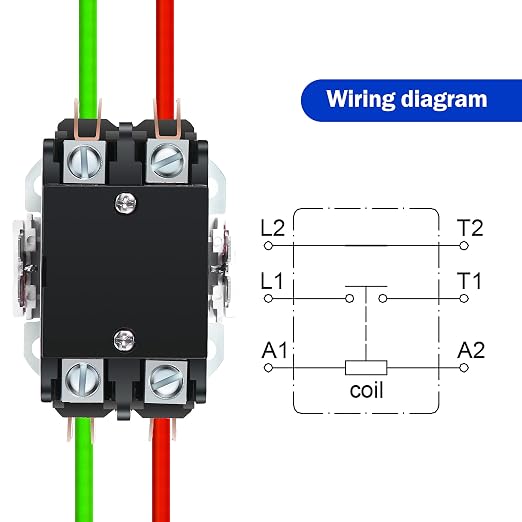 Dreyoo 1 Pcs 24V Coil 40A 2 Pole Air Conditioner Contactor, UL Certified HVAC - Image 3