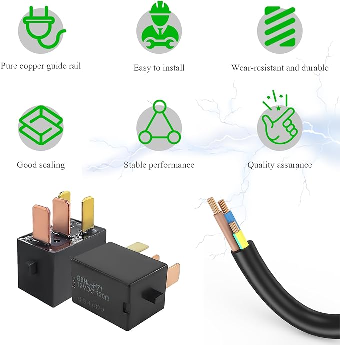 Yourkar 4 PCS Car AC Relay, G8HL-H71-12VDC 4 Pins AC and Starter Relays - Image 6